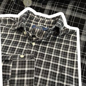 Mens Polo Ralph Lauren Long Sleeve‎ Black/White Plaid Button Up Shirt Large